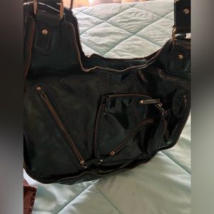 Dark blue almost metallic purse